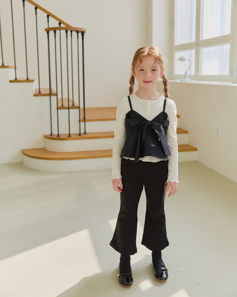 Lago - Korean Children Fashion - #stylishchildhood - Smocked Ribbon Blouse - 11