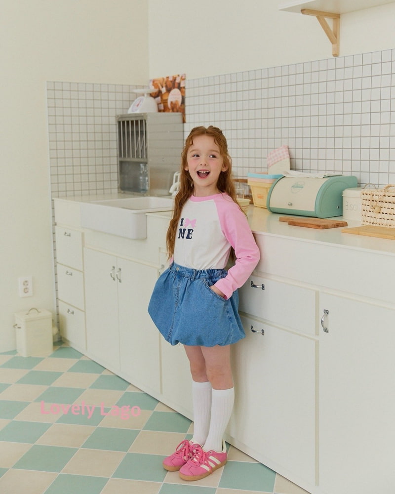 Lago - Korean Children Fashion - #todddlerfashion - Ribbon Raglan Tee - 6