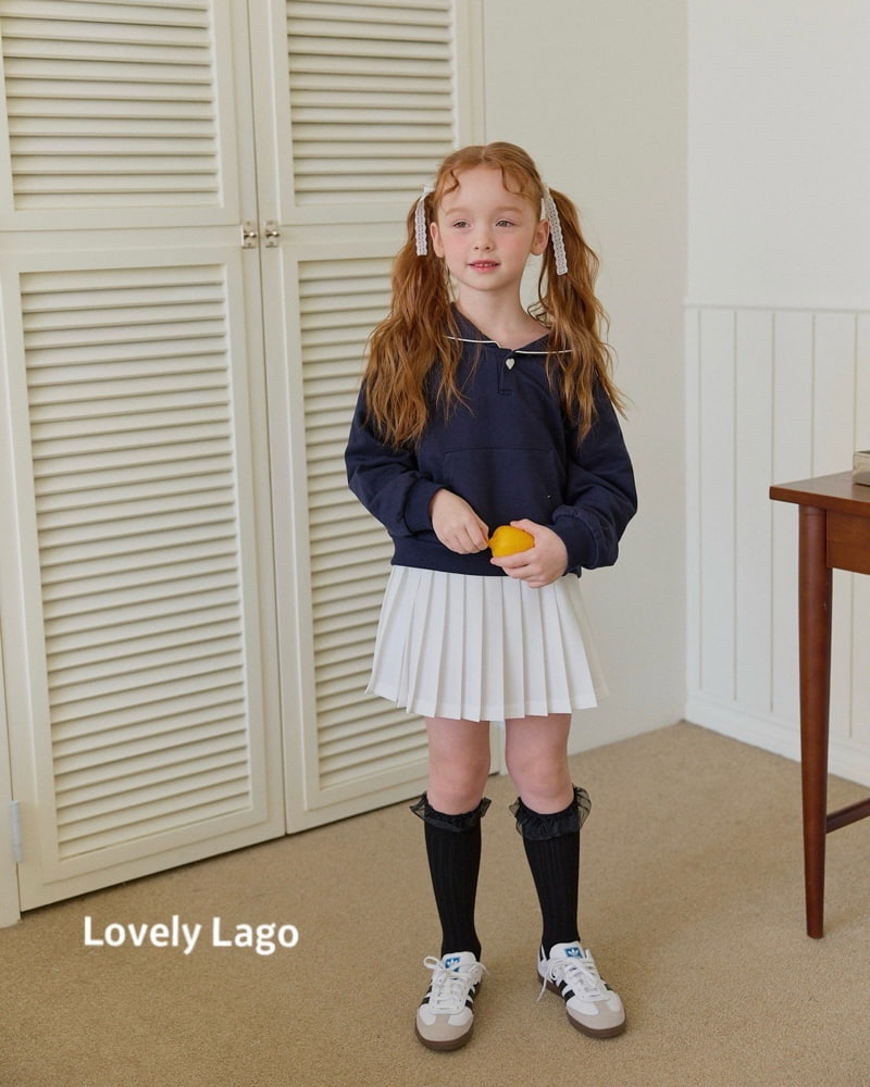 Lago - Korean Children Fashion - #todddlerfashion - Pleats Heart Button Skirt - 3