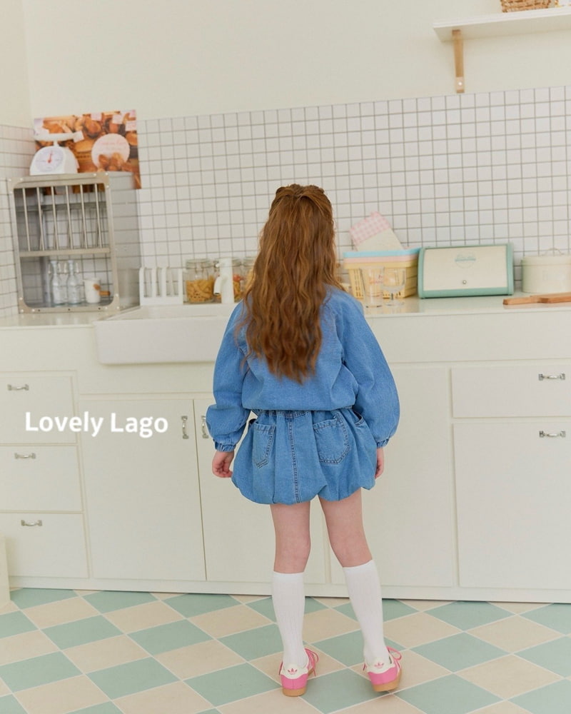 Lago - Korean Children Fashion - #toddlerclothing - Frill Raglan Denim Jacket - 9