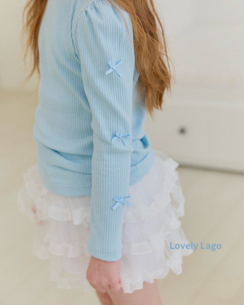 Lago - Korean Children Fashion - #toddlerclothing - Ribbon Rib Tee - 8