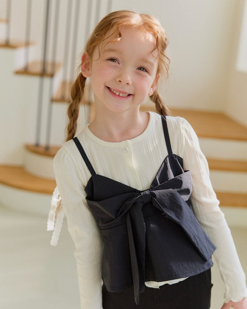 Lago - Korean Children Fashion - #toddlerclothing - Smocked Ribbon Blouse - 10
