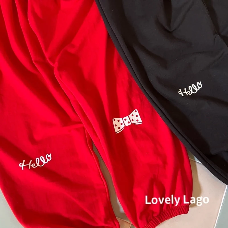 Lago - Korean Women Fashion - #momslook - Mom Hello Jogger Pants