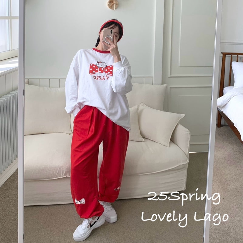 Lago - Korean Women Fashion - #momslook - Mom Hello Tee - 7
