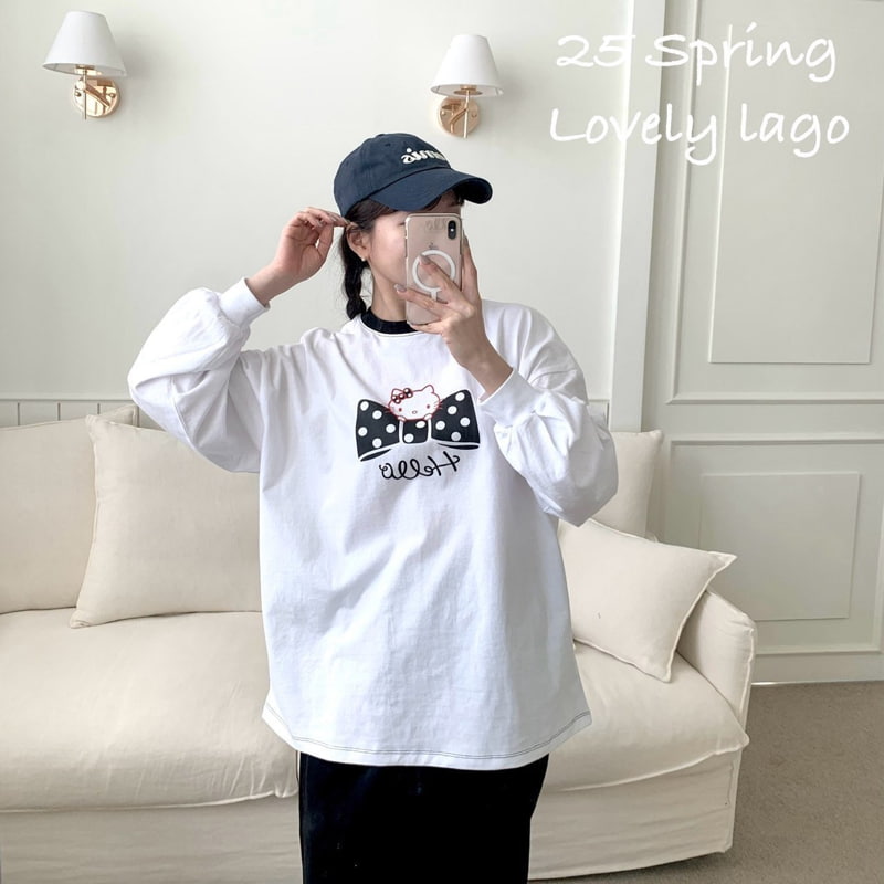 Lago - Korean Women Fashion - #restrostyle - Mom Hello Tee - 2
