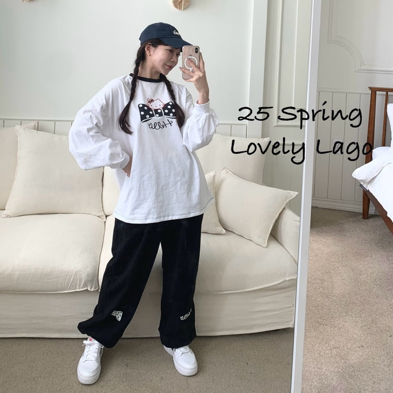 Lago - Korean Women Fashion - #romanticstyle - Mom Hello Tee - 3