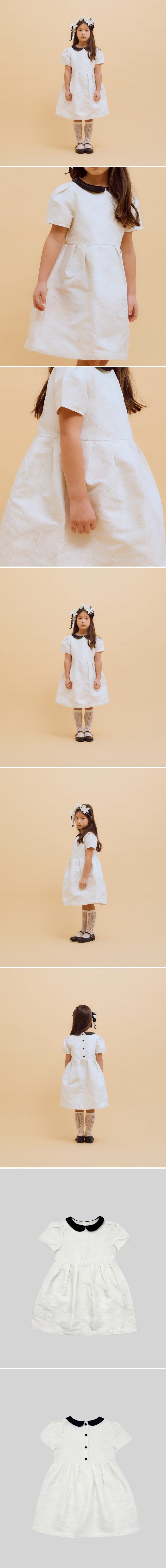 Le Bev - Korean Children Fashion - #littlefashionista - Sophie Jacquard Dress - 2