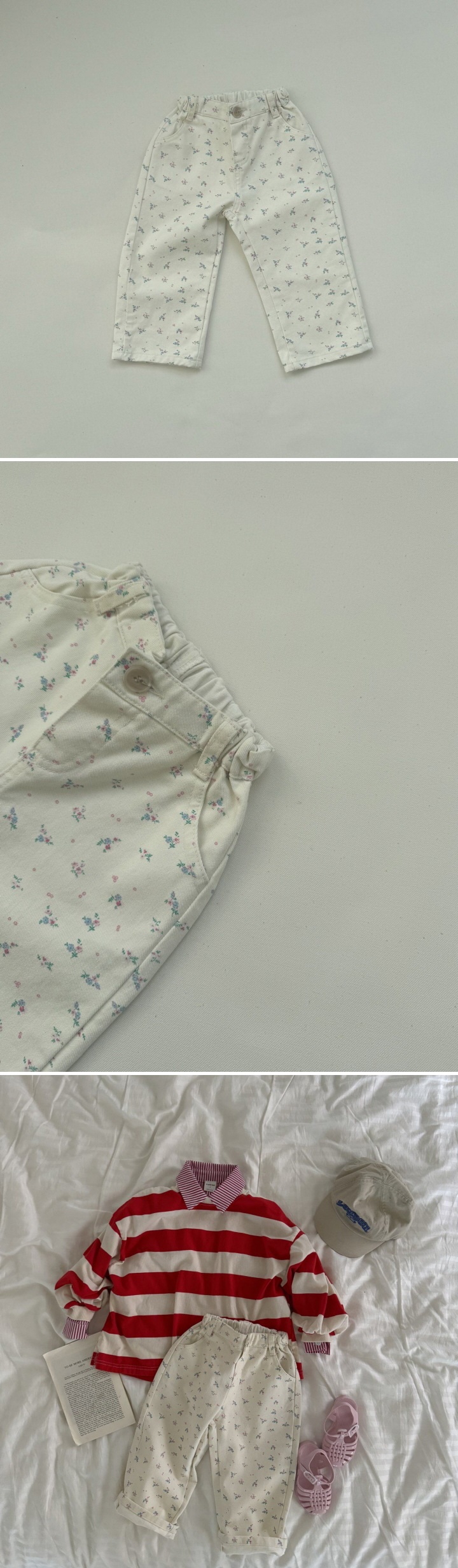 Le petitmot - Korean Children Fashion - #childrensboutique - Flower Cotton Pants