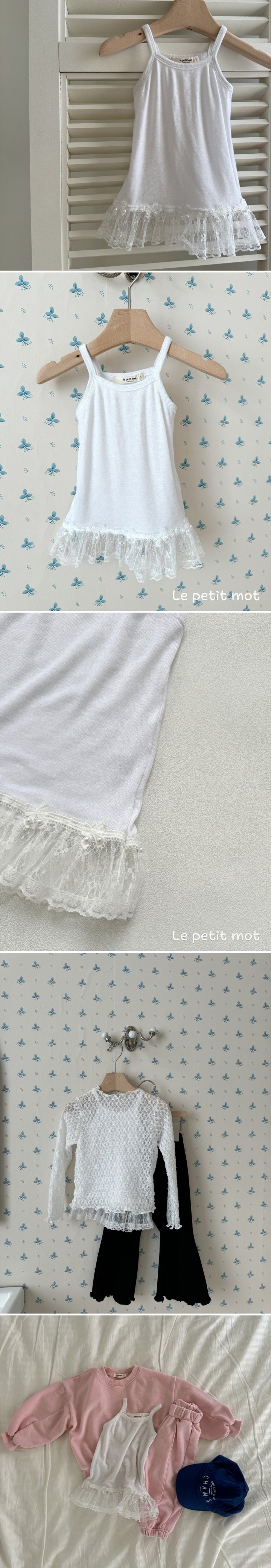 Le petitmot - Korean Children Fashion - #designkidswear - Ribbon Lace Tank Top