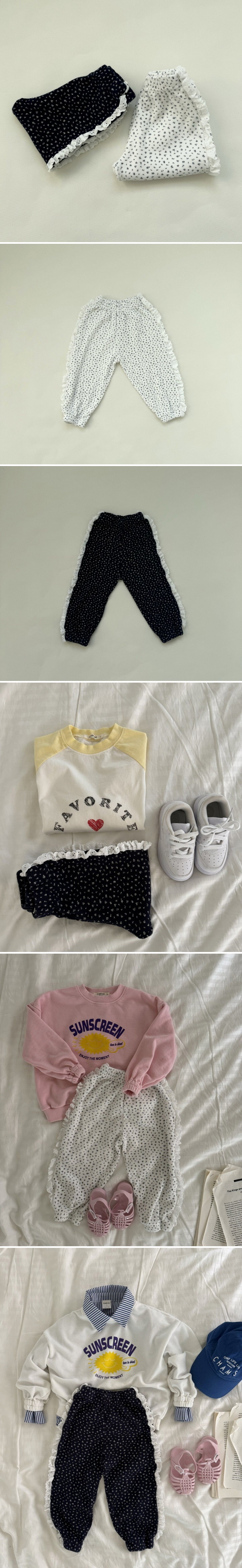 Le petitmot - Korean Children Fashion - #designkidswear - Flower Waffle Lace Pants