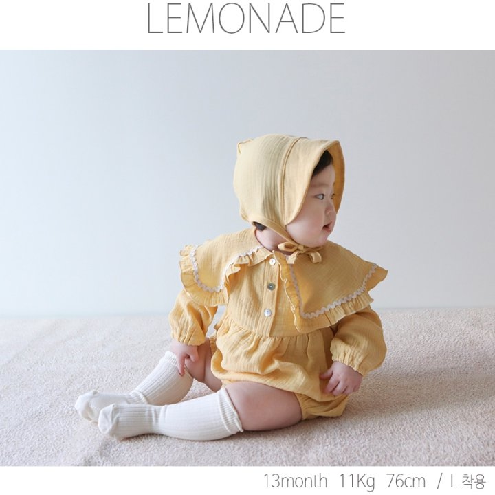 Lemonade - Korean Baby Fashion - #babyboutique - Ricotta Suit Bonnet Set - 11