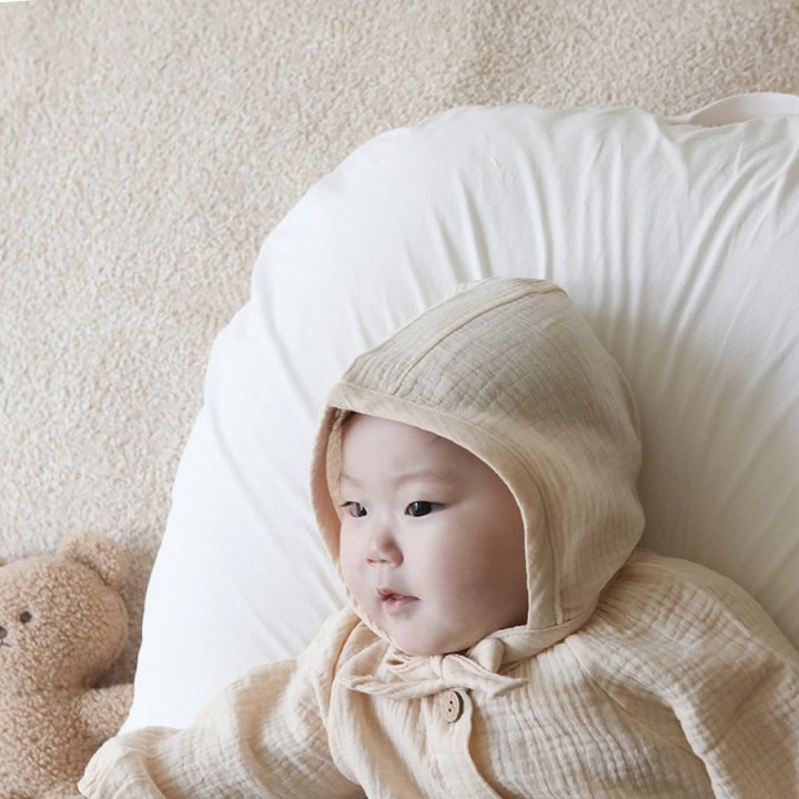 Lemonade - Korean Baby Fashion - #babyboutique - Latte Suit Bonnet Set - 10