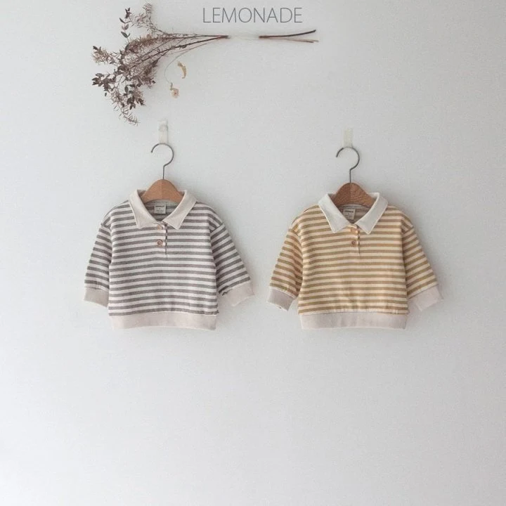 Lemonade - Korean Baby Fashion - #babyboutique - Stripe Collar Tee