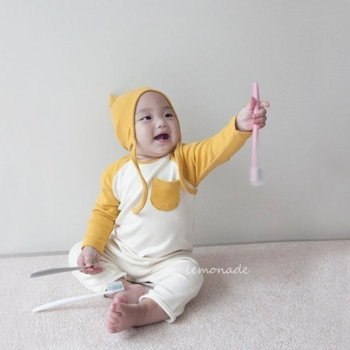 Lemonade - Korean Baby Fashion - #babyboutique - New Raglan Bonnet Suit - 11