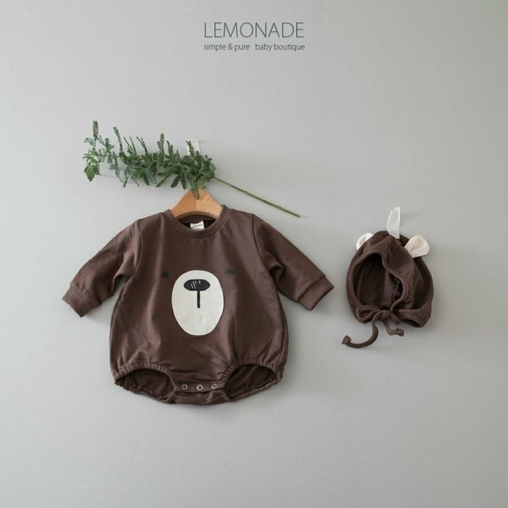 Lemonade - Korean Baby Fashion - #babyboutique - Bear Suit Bonnet Suit - 2