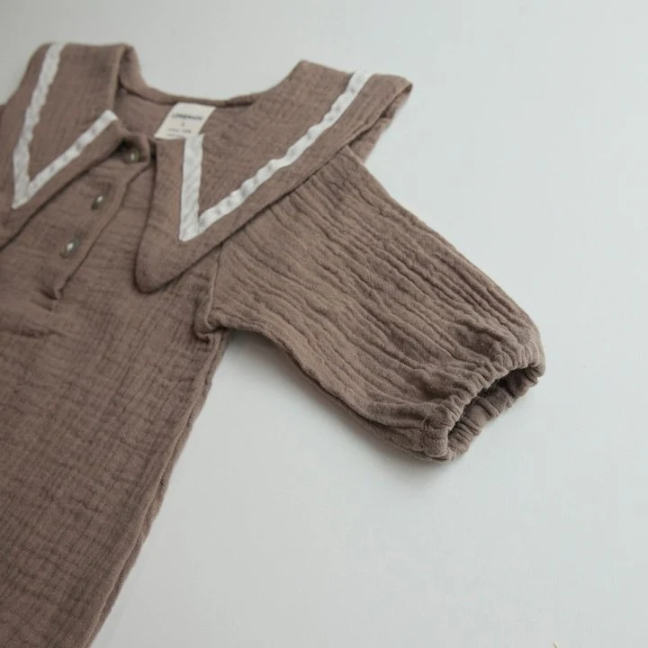 Lemonade - Korean Baby Fashion - #babyboutiqueclothing - Mocha Bonnet Suit - 6