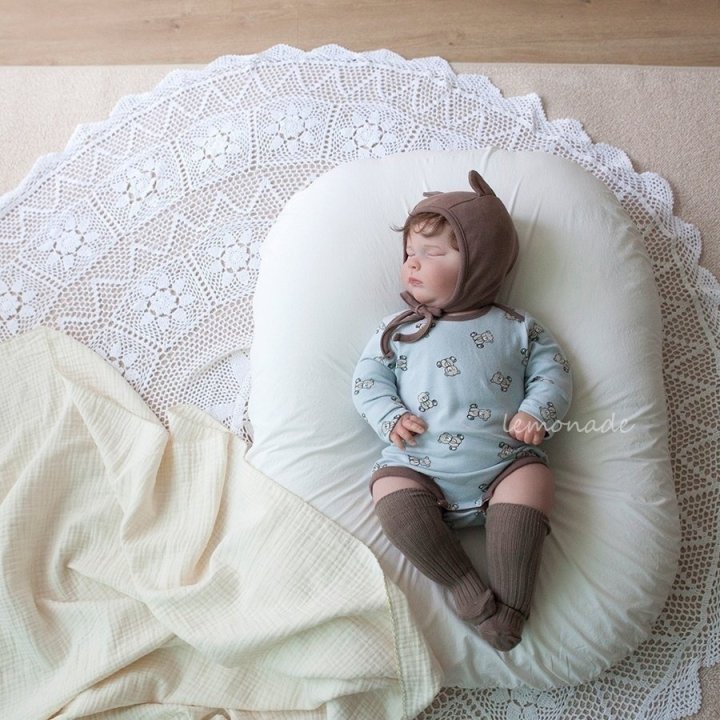 Lemonade - Korean Baby Fashion - #babyboutiqueclothing - Tini Bear Bonnet Suit - 10