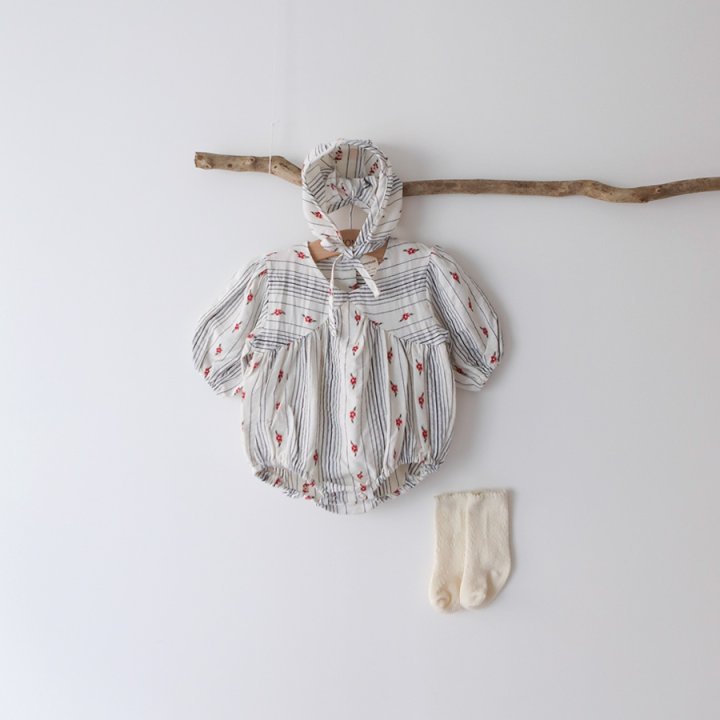 Lemonade - Korean Baby Fashion - #babyclothing - Spring Suit Bonnet Set - 2