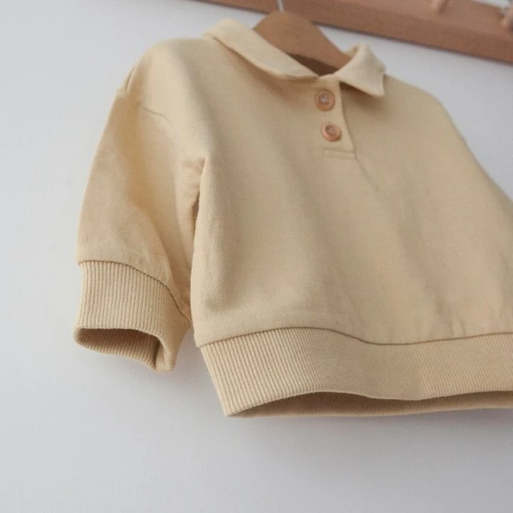 Lemonade - Korean Baby Fashion - #babyboutiqueclothing - Plain Collar Tee - 4