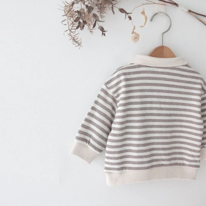 Lemonade - Korean Baby Fashion - #babyclothing - Stripe Collar Tee - 3