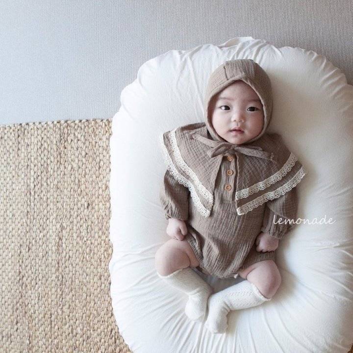 Lemonade - Korean Baby Fashion - #babyclothing - Celine Bonnet Suit Set - 11