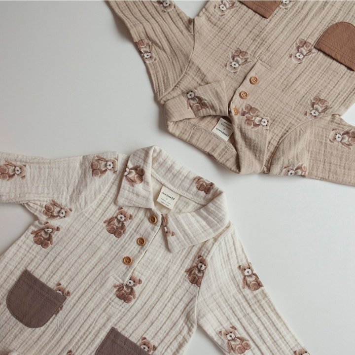 Lemonade - Korean Baby Fashion - #babyclothing - Stick Bear Suit - 8