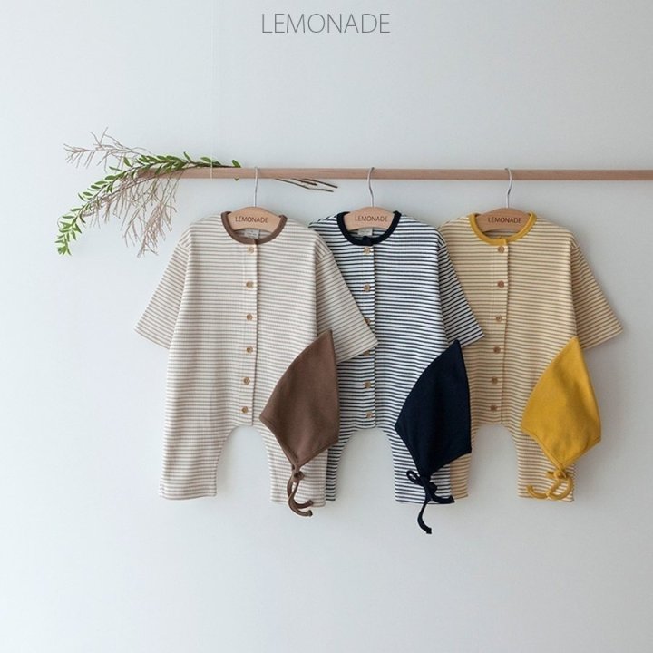 Lemonade - Korean Baby Fashion - #babyclothing - Buddy Bonnet Suit - 2