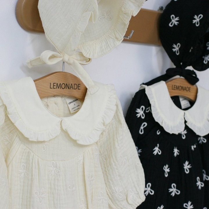 Lemonade - Korean Baby Fashion - #babyfashion - Ebony Suit Bonnet Set - 2