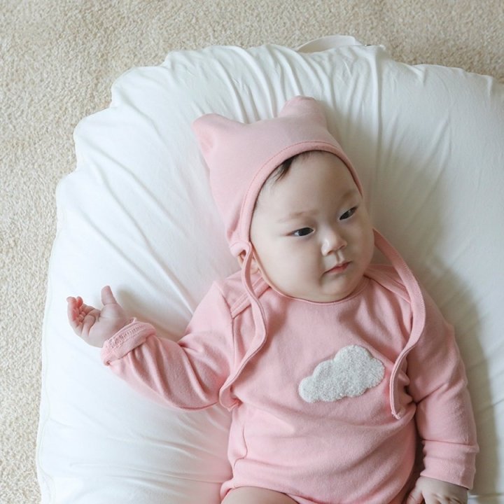 Lemonade - Korean Baby Fashion - #babyfashion - Cloud Suit Bonnet Set - 10