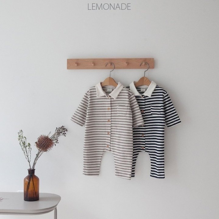 Lemonade - Korean Baby Fashion - #babyfashion - Stripe Collar Suit