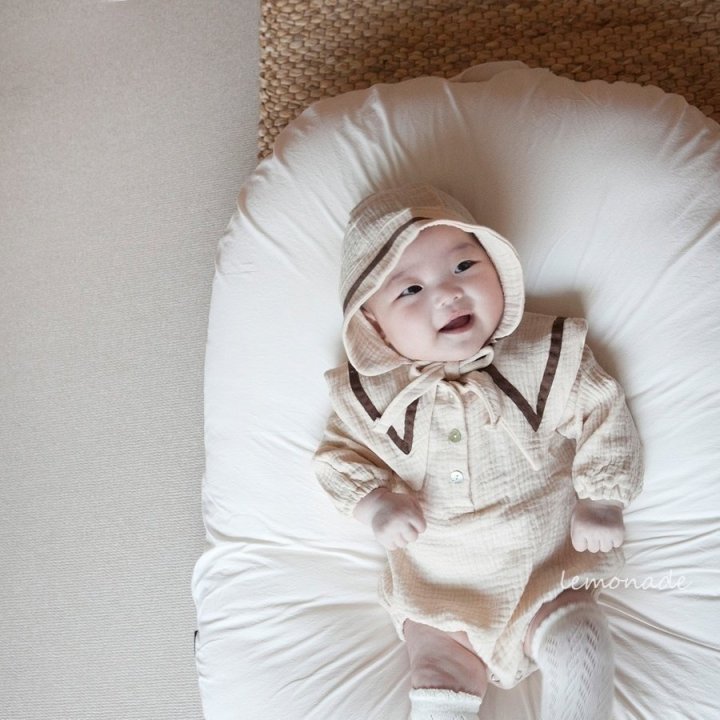 Lemonade - Korean Baby Fashion - #babyfashion - Mocha Bonnet Suit - 8