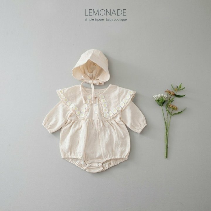 Lemonade - Korean Baby Fashion - #babyfashion - Navi Flower Bonnet Suit