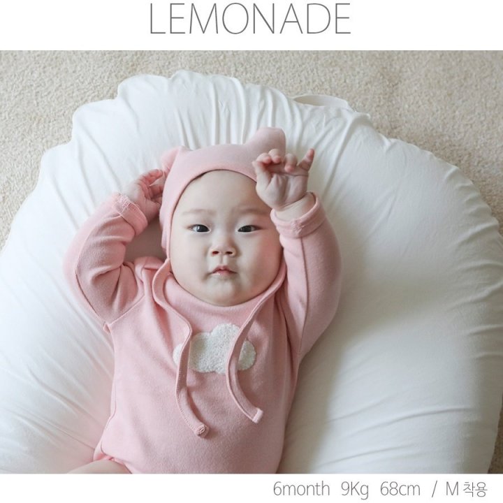 Lemonade - Korean Baby Fashion - #babyfever - Cloud Suit Bonnet Set - 11
