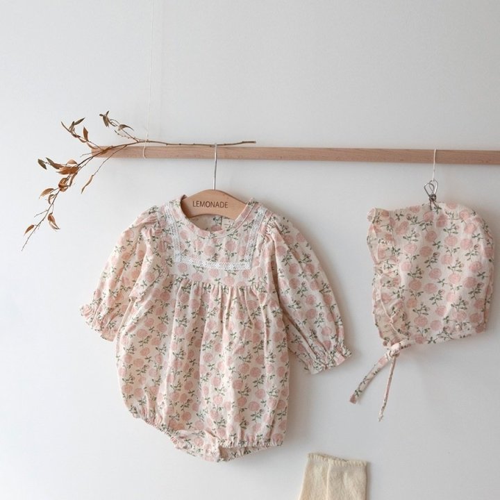 Lemonade - Korean Baby Fashion - #babyfashion - Versailles Suit Bonnet Set - 4