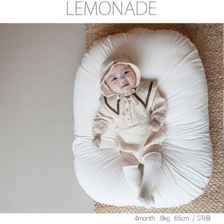 Lemonade - Korean Baby Fashion - #babyfever - Mocha Bonnet Suit - 9