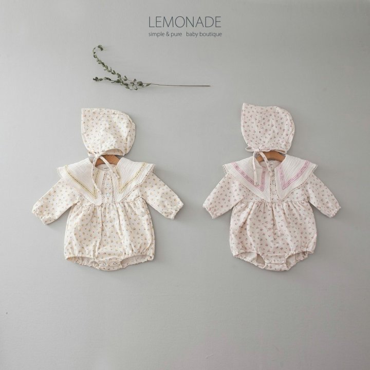 Lemonade - Korean Baby Fashion - #babyfever - Rose Bonnet Suit