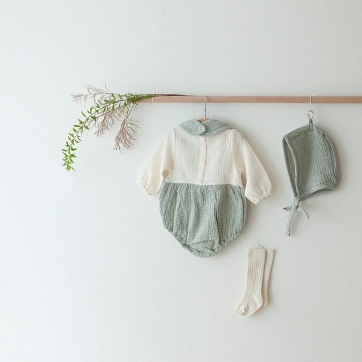 Lemonade - Korean Baby Fashion - #babyfever - Triple Bonnet Suit - 3