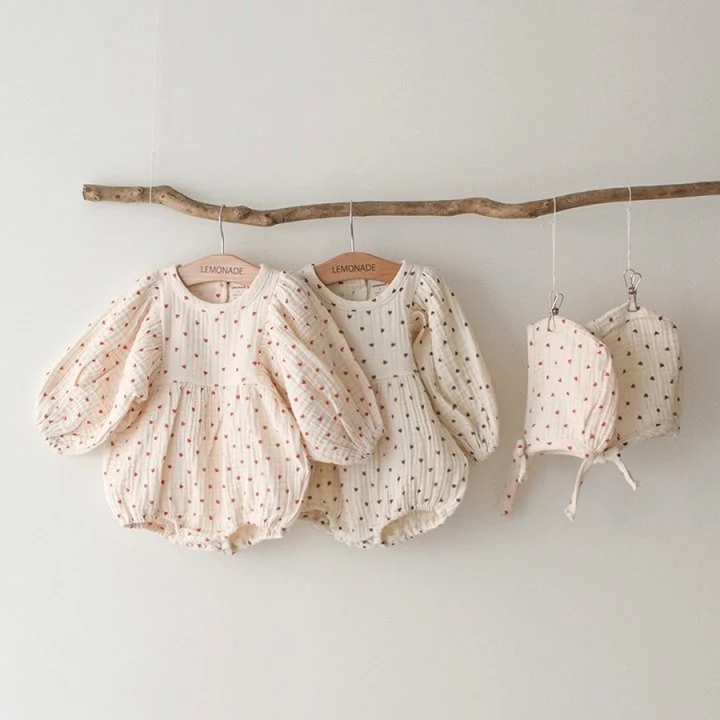 Lemonade - Korean Baby Fashion - #babygirlfashion - Eve Suit Bonnet Set - 2