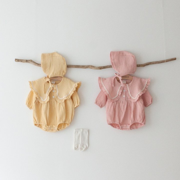 Lemonade - Korean Baby Fashion - #babygirlfashion - Ricotta Suit Bonnet Set