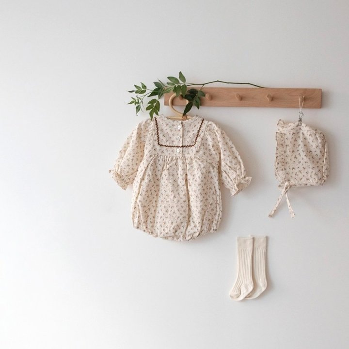 Lemonade - Korean Baby Fashion - #babyfever - Marie Suit Bonnet Set - 4