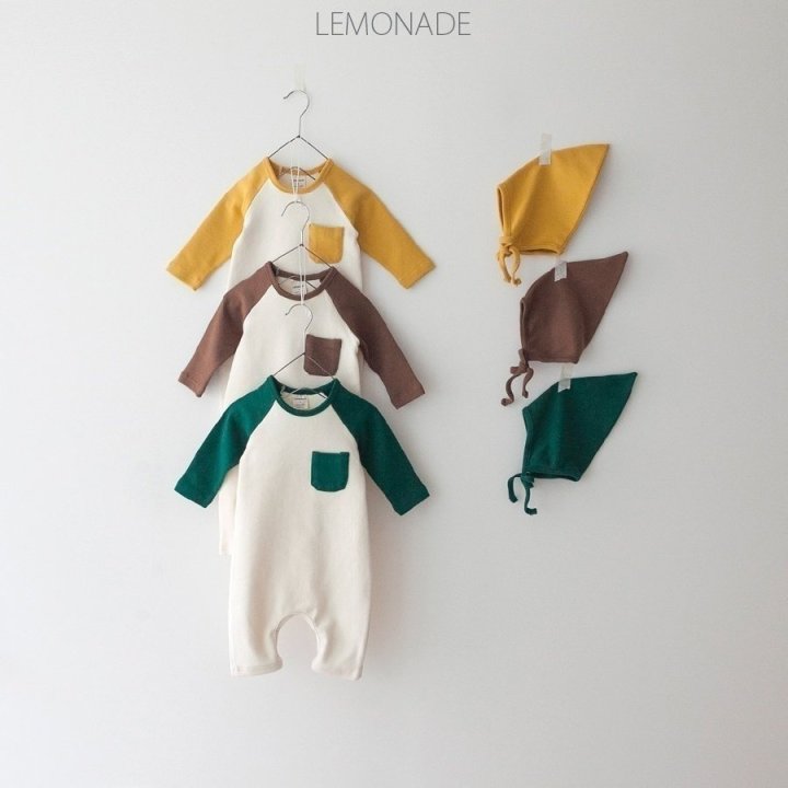 Lemonade - Korean Baby Fashion - #babygirlfashion - New Raglan Bonnet Suit - 2