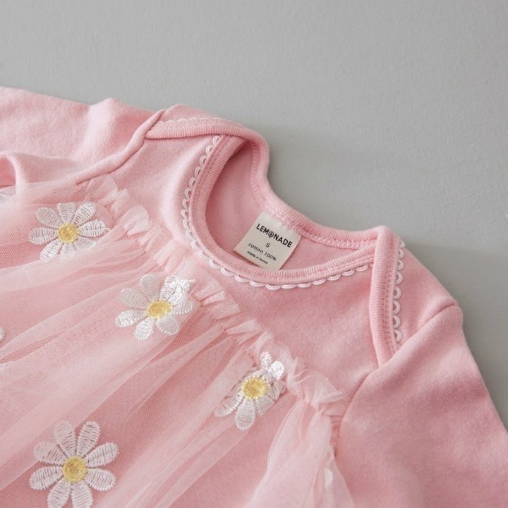 Lemonade - Korean Baby Fashion - #babygirlfashion - Dandelion Embroidery Bonnet Suit - 6