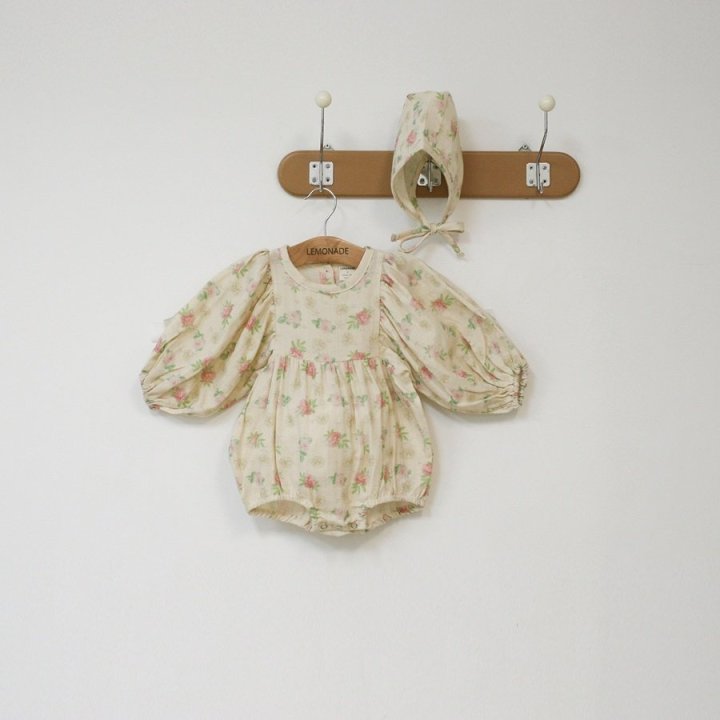 Lemonade - Korean Baby Fashion - #babylifestyle - Love Me Suit Bonnet Set - 2