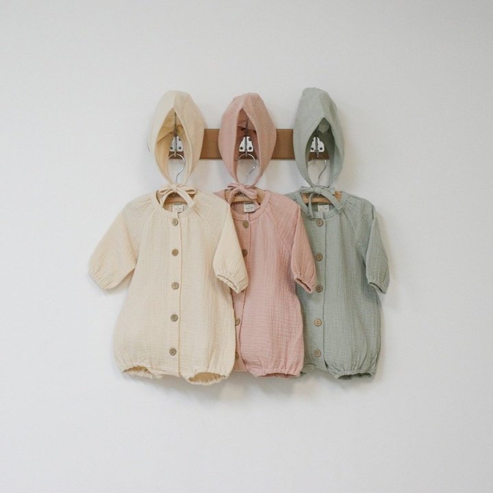 Lemonade - Korean Baby Fashion - #babylifestyle - Latte Suit Bonnet Set