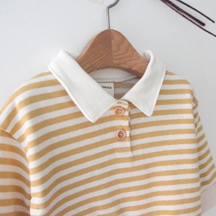Lemonade - Korean Baby Fashion - #babylifestyle - Stripe Collar Tee - 7