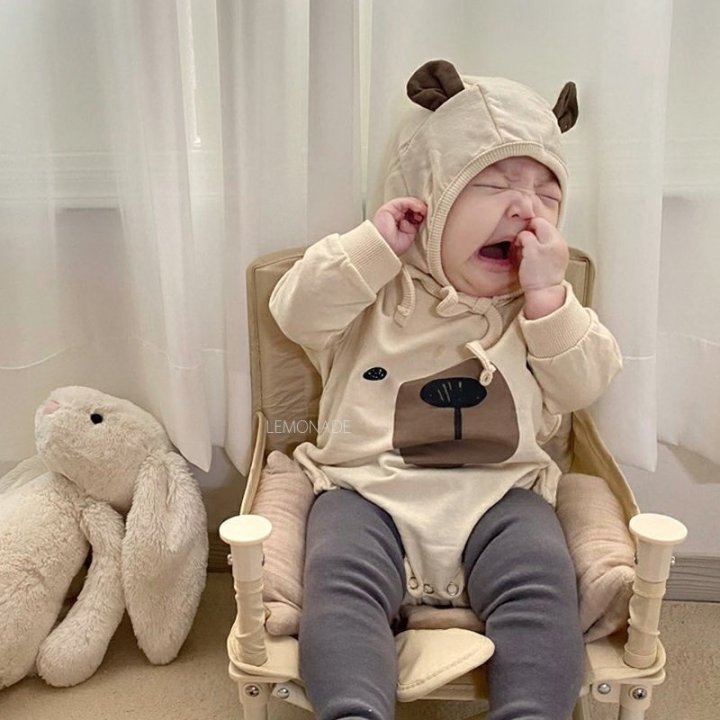 Lemonade - Korean Baby Fashion - #babylifestyle - Bear Suit Bonnet Suit - 8
