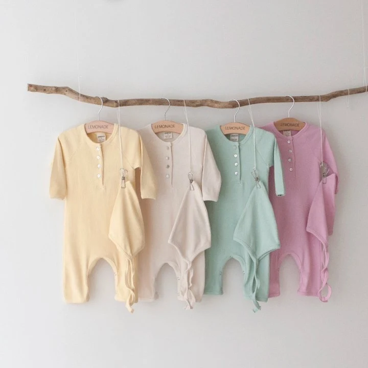 Lemonade - Korean Baby Fashion - #babyoninstagram - Cosgolji Suit Bonnet Set - 2