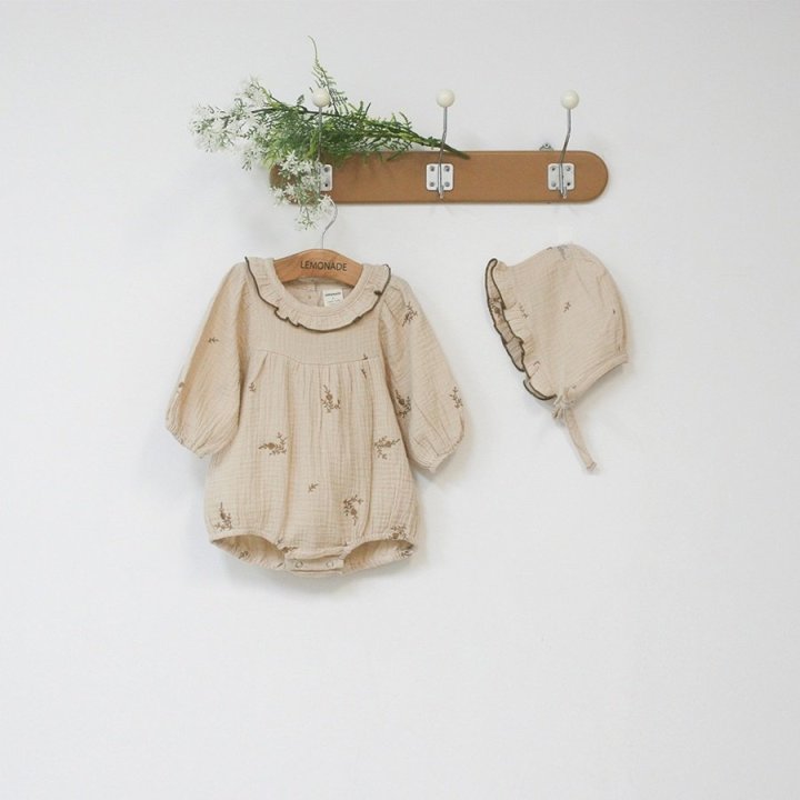 Lemonade - Korean Baby Fashion - #babyoninstagram - Lilac Suit Bonnet Set - 8