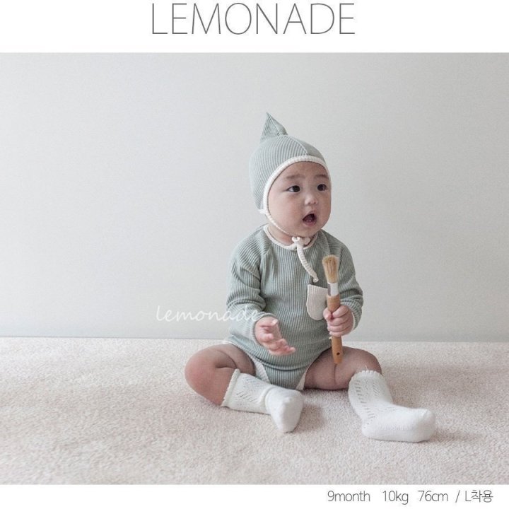 Lemonade - Korean Baby Fashion - #babyoninstagram - Jjojjoni Bonnet Suit - 11