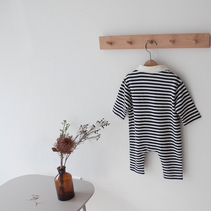 Lemonade - Korean Baby Fashion - #babyoninstagram - Stripe Collar Suit - 5